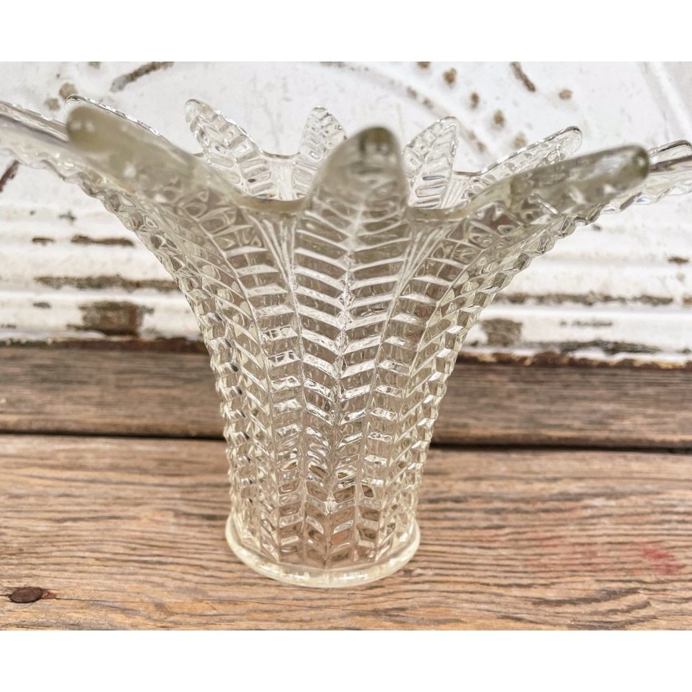 Vintage Cut Glass Hanging Light Lamp Part Ornate